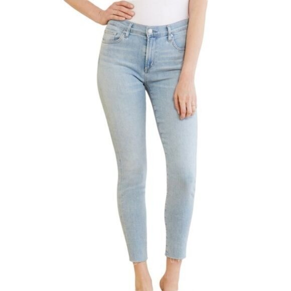 Agolde Women’s Sophie Crop Soft Skinny Jeans Light Wash Size 25 - Picture 1 of 9
